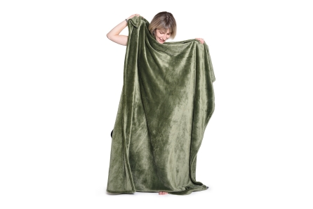FC Deep Fleece Throw Deep Olive