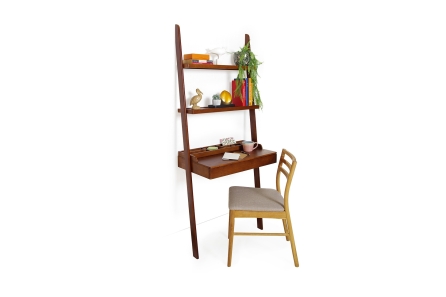Dark Oak Leaning  Ladder Desk