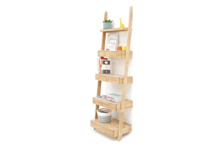 Oak Leaning Ladder Drawers