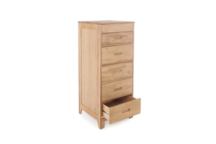 FC Oak Narrow Vanity Chest Of Drawers
