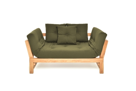 Oak Snuggler  Sofa Bed - Front view