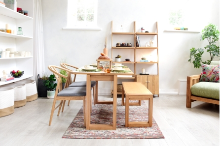Oak Console Table Luxe LS Efd O