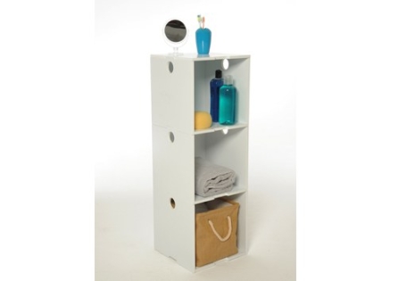 White Stacking Cubes Tower Of 3