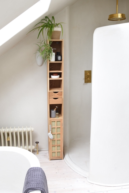 FC Oak Tall Igusa Cabinet Clay LF