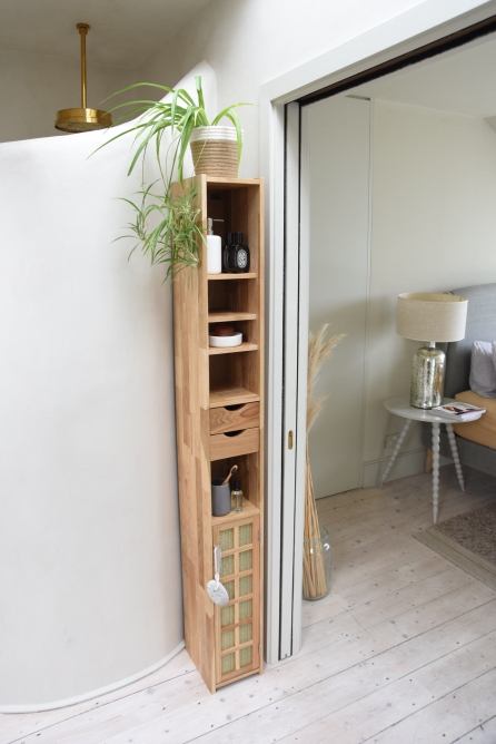 FC Oak Tall Igusa Cabinet Clay LF