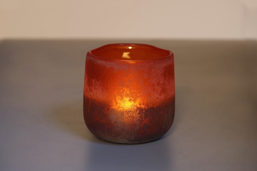 FC Lumo Glass Mijas Tea Light Amber