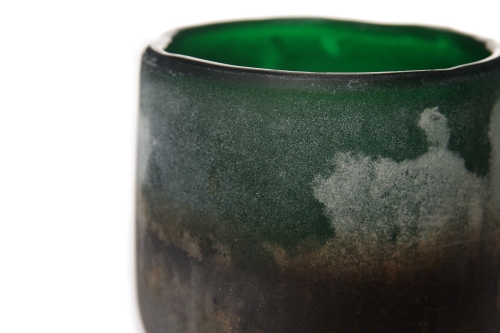 FC Lumo Glass Mijas Tea Light Fir Green