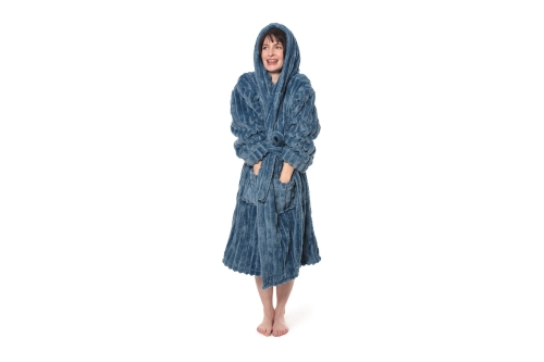 FC Chunky Cord Bathrobe Blue