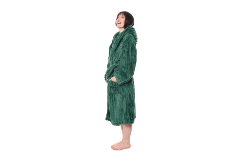 FC Chunky Cord Bathrobe Fir Green