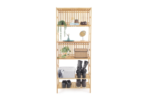 FC Akira Shelves Walnut Shoe Rack Si P