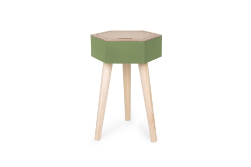 Hex Stash Table (Olive Green)