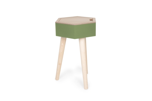 Hex Stash Table (Olive Green)