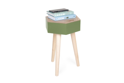 Hex Stash Table (Olive Green)