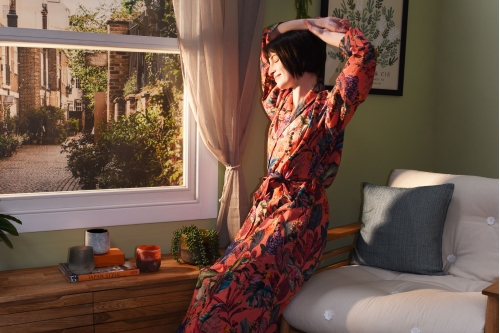FC Tropical Robe Sunset Pink LS