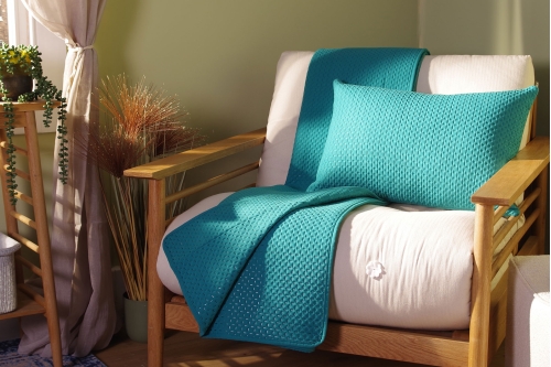 FC Dimple Quilted Bedspread Teal LS
