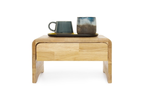 FC Oak Curve Bedside Table