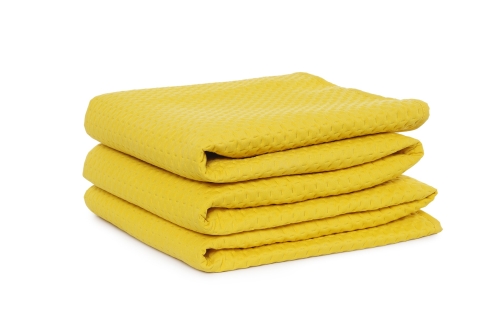 FC Quilted Dimple Squares Bedspread Mimosa Yellow