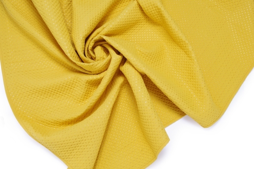 FC Quilted Dimple Squares Bedspread Mimosa Yellow