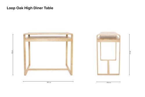 Loop Oak High Diner Table