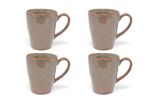 Reactive Glaze Cappuccino Mug Sage Set Of