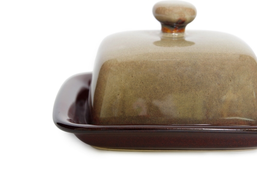 FC Reactive Glaze Mini Butter Dish Starling