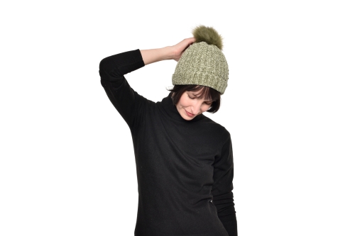 FC Bobble Hat Olive Green