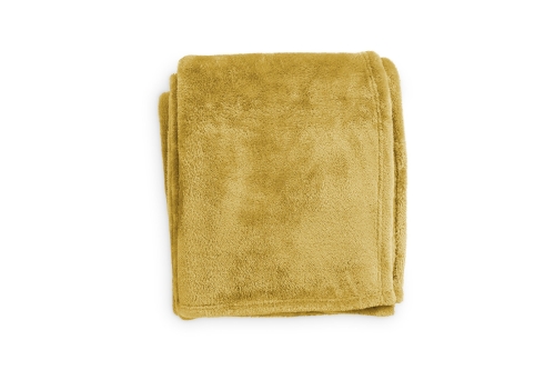 FC Deep Fleece Bedspread Dune Yellow