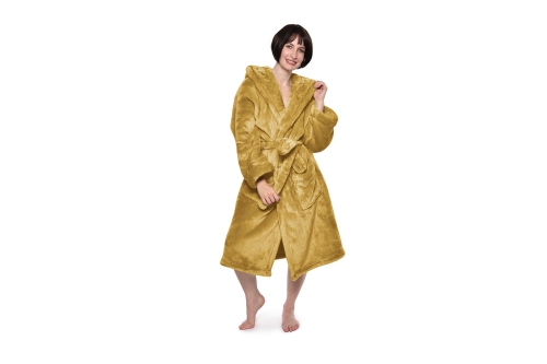 FC Deep Fleece Robe Dune Yellow