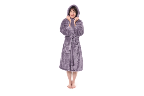 FC Deep Fleece Bathrobe Mulberry Purple
