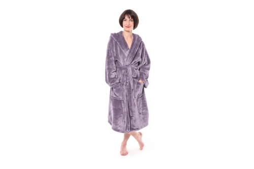 FC Deep Fleece Bathrobe Mulberry Purple