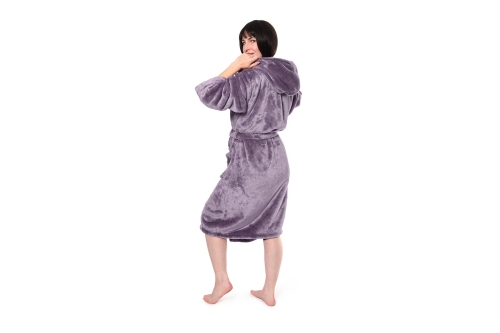 FC Deep Fleece Bathrobe Mulberry Purple