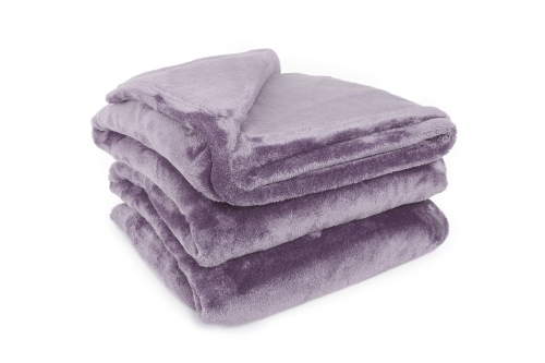 FC Deep Fleece Bedspread Mulberry Purple