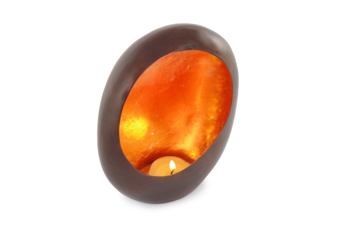 FC Metal Large Baburu Tea Light Holder Antique Copper