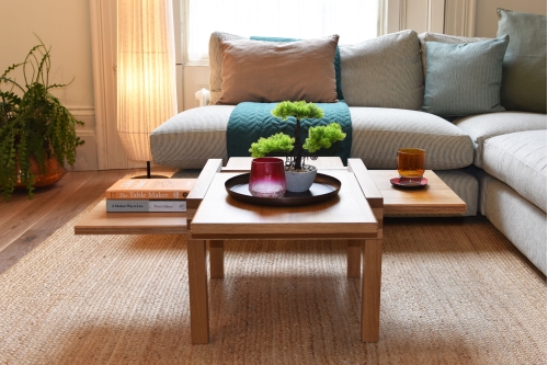 FC Oak Four Leaf Table AS LS