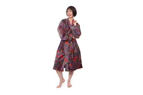 FC Paradise Velvet Robe Mulberry Purple