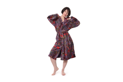 FC Paradise Velvet Robe Mulberry Purple