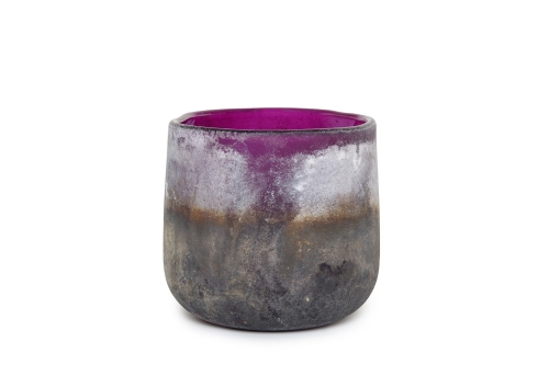 Lumo Glass Mijas Tea Light (Mulberry)