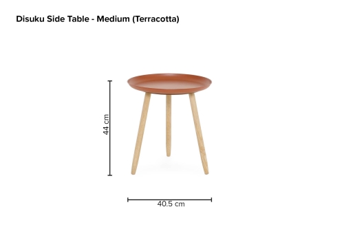 Disuku Side Table Medium Terracotta