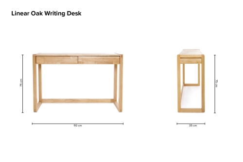 Linear Oak Writing Desk