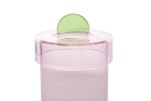 FC Poppett Small Glass Pot Pink