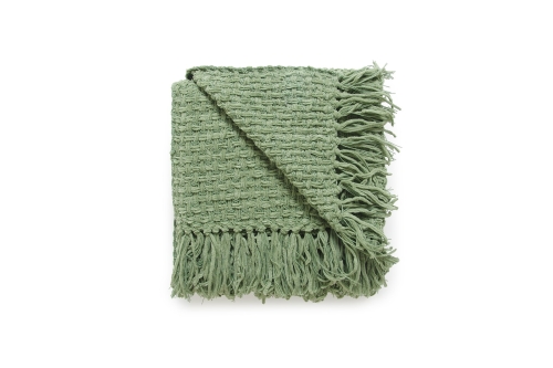 FC Basket Weave Throw Aspen Green Av