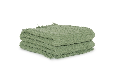 FC Basket Weave Throw Aspen Green