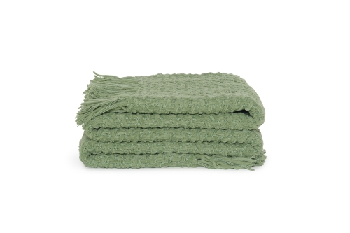 FC Basket Weave Throw Aspen Green