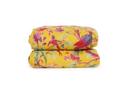 FC Paradise Quilted Bedspread Mimosa Yellow