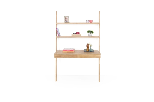 FC Oak Rounded Wide Ladder Desk