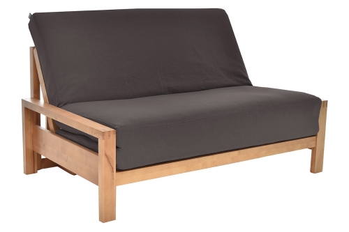 2 Seater Cover For 3 Panel Mattress Handloom Dark Grey