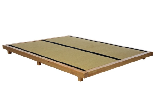 Platform Bed Pine With Elm Stain Frame And Tatami Mats