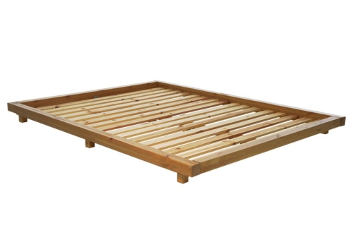 Platform Bed Pine With Elm Stain Frame Only