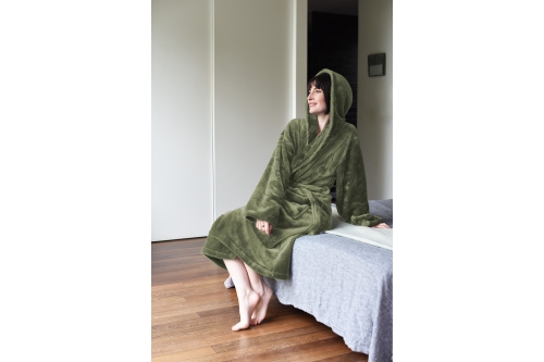 FC Deep Fleece Bathrobe Deep Olive