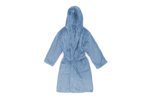 FC Deep Fleece Bathrobe Soft Blue Cbj Ex